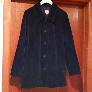 J. Jill Black Corduroy Shacket, Size Small